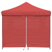 Vidaxl partytent inklapbaar pop-up met 4 zijwanden bordeauxrood - afbeelding 3
