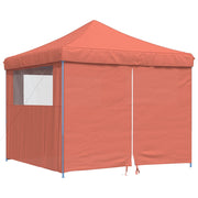 Vidaxl partytent inklapbaar pop-up met 4 zijwanden terracottakleurig - afbeelding 2