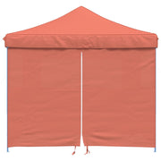 Vidaxl partytent inklapbaar pop-up met 4 zijwanden terracottakleurig - afbeelding 3