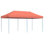 Vidaxl partytent inklapbaar pop-up 580x292x315 cm terracotta - afbeelding 2