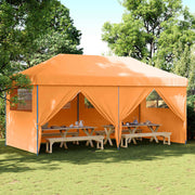 Vidaxl partytent inklapbaar pop-up met 4 zijwanden oranje - afbeelding 1