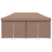 Vidaxl partytent inklapbaar pop-up met 4 zijwanden bruin - afbeelding 3