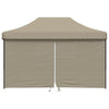 VidaXL Partytent inklapbaar pop-up met 4 zijwanden taupe