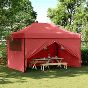 Vidaxl partytent inklapbaar pop-up met 4 zijwanden bordeauxrood - afbeelding 1