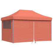 VidaXL Partytent inklapbaar pop-up met 4 zijwanden terracottakleurig - afbeelding 2