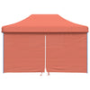 Vidaxl partytent inklapbaar pop-up met 4 zijwanden terracottakleurig