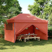 VidaXL Partytent inklapbaar pop-up met 4 zijwanden terracottakleurig - afbeelding 1