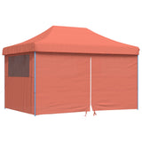 Vidaxl partytent inklapbaar pop-up met 4 zijwanden terracottakleurig - afbeelding 2