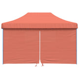 Vidaxl partytent inklapbaar pop-up met 4 zijwanden terracottakleurig - afbeelding 3
