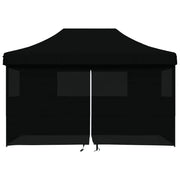 VidaXL Partytent inklapbaar pop-up met 4 zijwanden zwart - afbeelding 3