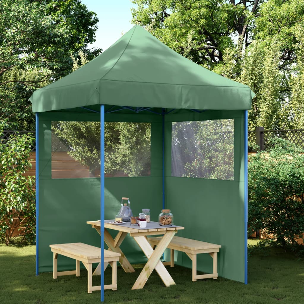 Vidaxl partytent inklapbaar pop-up met 2 zijwanden groen