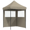 Vidaxl partytent inklapbaar pop-up met 2 zijwanden taupe