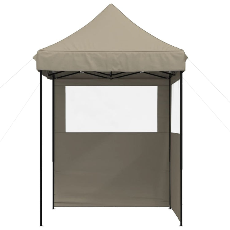 Vidaxl partytent inklapbaar pop-up met 2 zijwanden taupe