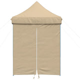 Vidaxl partytent inklapbaar pop-up met 4 zijwanden beige - afbeelding 3