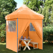 Vidaxl partytent inklapbaar pop-up met 4 zijwanden oranje - afbeelding 1