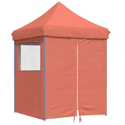 Vidaxl partytent inklapbaar pop-up met 4 zijwanden terracottakleurig - afbeelding 2