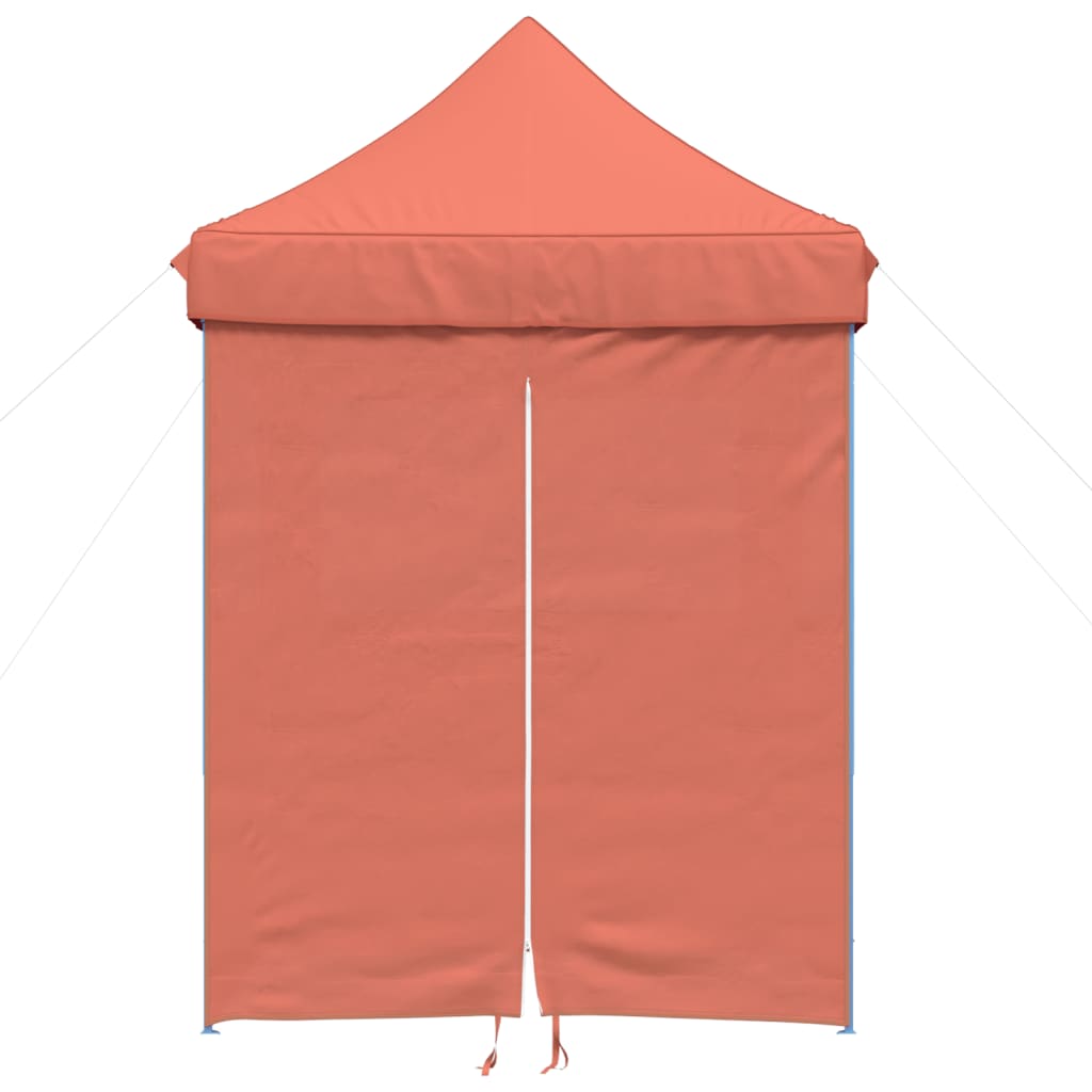 Vidaxl partytent inklapbaar pop-up met 4 zijwanden terracottakleurig