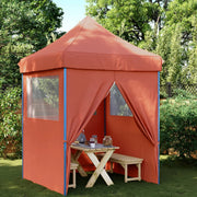 Vidaxl partytent inklapbaar pop-up met 4 zijwanden terracottakleurig - afbeelding 1