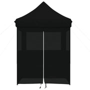 Vidaxl partytent inklapbaar pop-up met 4 zijwanden zwart - afbeelding 3