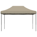 Vidaxl partytent inklapbaar pop-up 410x279x315 cm taupe - afbeelding 3