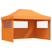 Vidaxl partytent inklapbaar pop-up met 3 zijwanden oranje - afbeelding 2