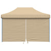 Vidaxl partytent inklapbaar pop-up met 4 zijwanden beige