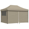 Vidaxl partytent inklapbaar pop-up met 4 zijwanden taupe