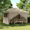 Vidaxl partytent inklapbaar pop-up met 4 zijwanden taupe