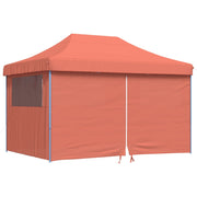 Vidaxl partytent inklapbaar pop-up met 4 zijwanden terracottakleurig - afbeelding 2