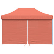 Vidaxl partytent inklapbaar pop-up met 4 zijwanden terracottakleurig - afbeelding 3