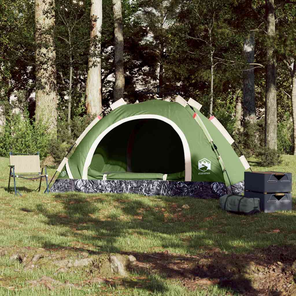 Vidaxl tent 4-persoons snelontgrendeling groen