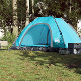 Vidaxl tent 5-persoons snelontgrendeling blauw - afbeelding 3