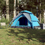 Vidaxl koepeltent 5-persoons snelontgrendeling blauw - afbeelding 3
