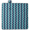Vidaxl picknickkleed opvouwbaar golven 200x200 cm fluweel blauw