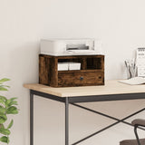 Vidaxl printerkastje 40x32x22,5 cm bewerkt hout gerookt eikenkleurig - afbeelding 3
