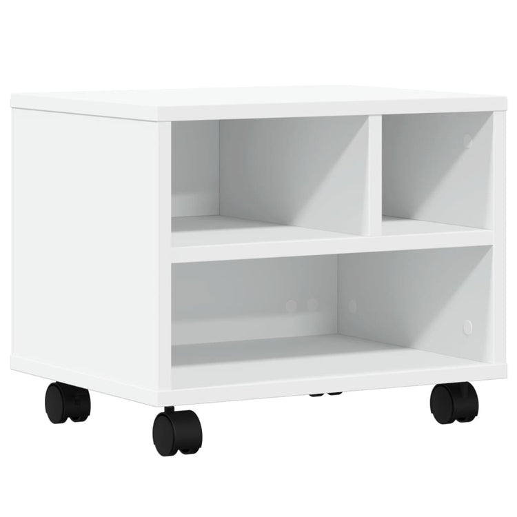 Vidaxl printerkastje met wielen 41x32x34,5 cm wit