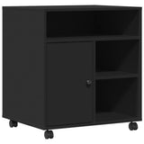 Vidaxl printerkastje met wielen 60x50x67 cm zwart - afbeelding 2