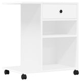Vidaxl printerkastje met wielen 60x40x68,5 cm wit - afbeelding 2