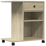Vidaxl printerkastje met wielen 60x40x68,5 cm sonoma eikenkleurig - afbeelding 2
