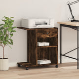 Vidaxl printerkastje met wielen 60x40x68,5 cm gerookt eikenkleurig - afbeelding 3