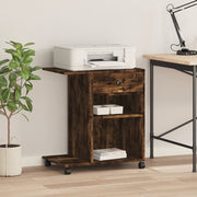 Vidaxl printerkastje met wielen 60x40x68,5 cm gerookt eikenkleurig - afbeelding 3