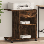 Vidaxl printerkastje met wielen 60x40x68,5 cm gerookt eikenkleurig - afbeelding 1
