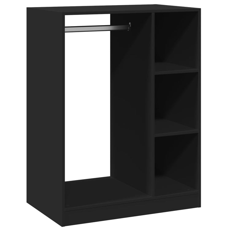 VidaXL Kledingkast 77x48x102 cm bewerkt hout zwart