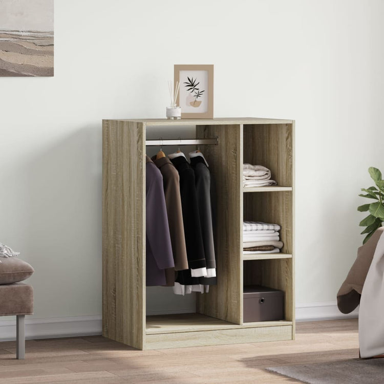 VidaXL Kledingkast 77x48x102 cm bewerkt hout sonoma eikenkleurig