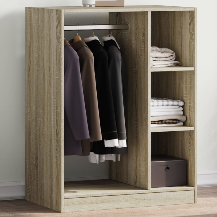 VidaXL Kledingkast 77x48x102 cm bewerkt hout sonoma eikenkleurig