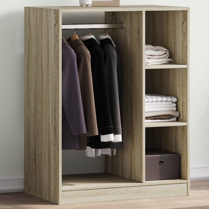 VidaXL Kledingkast 77x48x102 cm bewerkt hout sonoma eikenkleurig