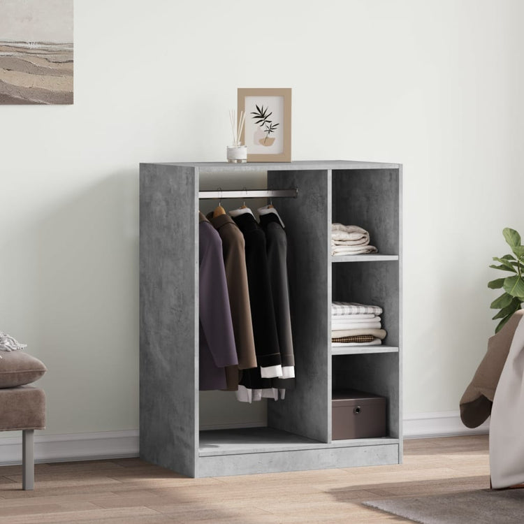 VidaXL Kledingkast 77x48x102 cm bewerkt hout betongrijs