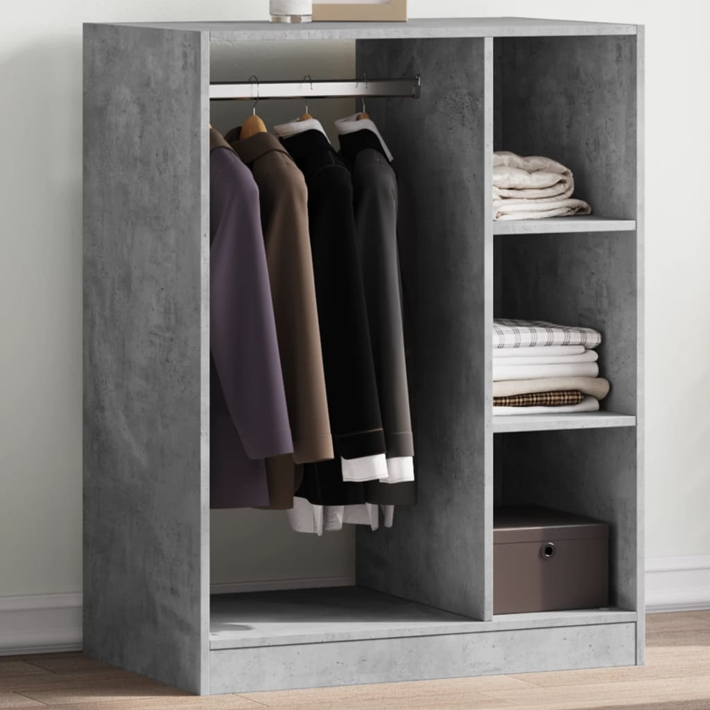 VidaXL Kledingkast 77x48x102 cm bewerkt hout betongrijs