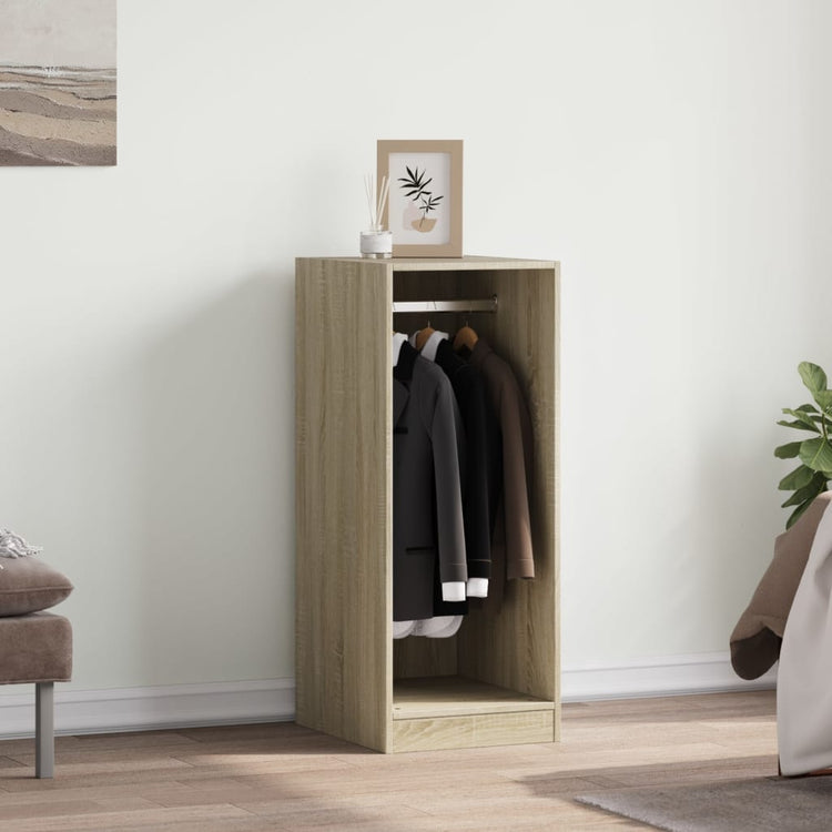 Vidaxl kledingkast 48x41x102 cm bewerkt hout sonoma eikenkleurig