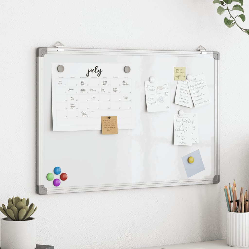 Vidaxl whiteboard magnetisch 40x30x1,7 cm aluminium